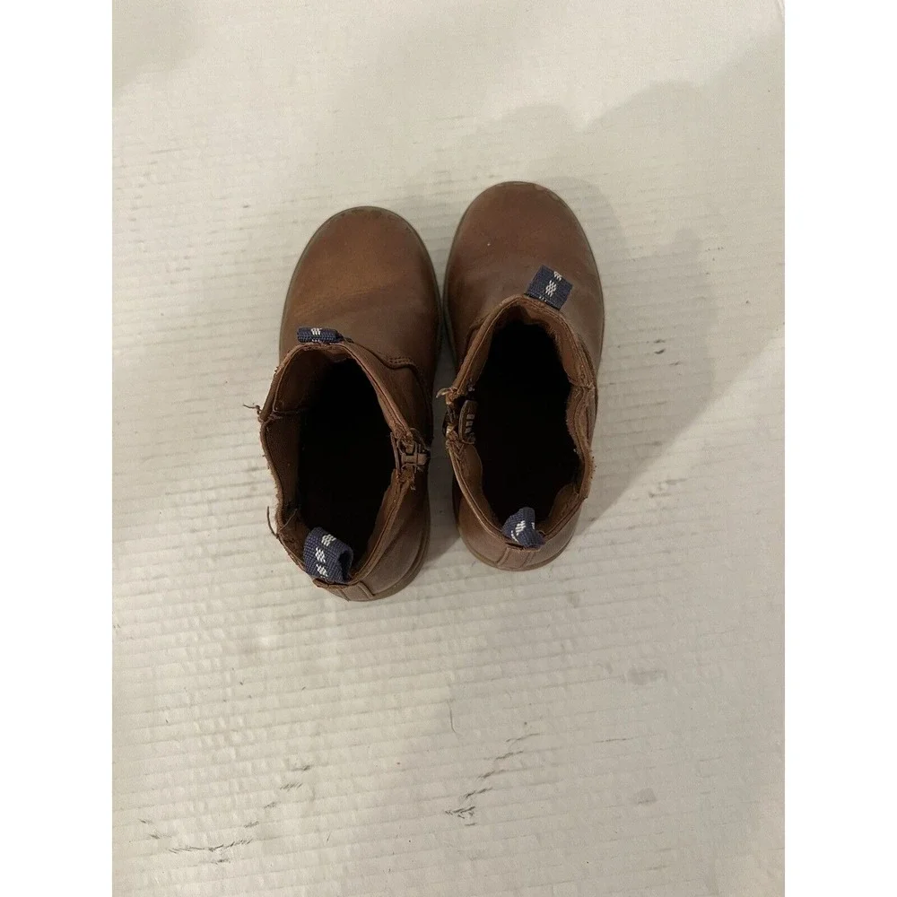 Cat & Jack Shoes Girl's Size 10‎ Chelsea Zip Up Boots Brown